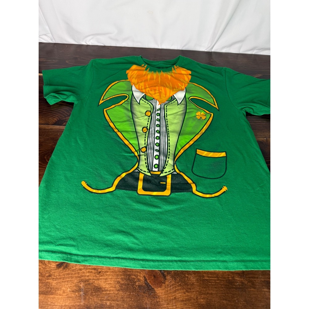 St Patricks Day Leprechaun Tuxedo T-Shirt Mens Large Green‎ Costume Graphic Tee